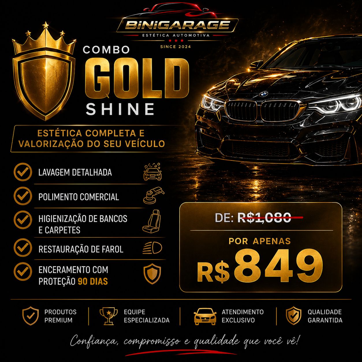 Pacote Gold Shine